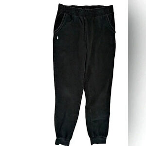 PULI Women Workout Sweatpants Cotton Jogger Sweat Pants Black SZ L